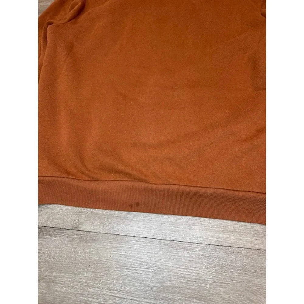 Brown Sherpa Lined Zip Hoodie Fleece Sweatshirt Mens XL Cozy